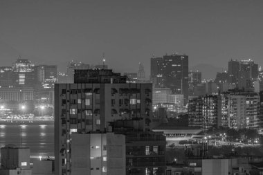 NITEROI, RIO de JANEIRO, BRAZIL - CIRCA 2021: Niteroi Çağdaş Sanat Müzesi 90 'ların sonunda Oscar Niemeyer tarafından tasarlanmıştır. Niemeyer tüm zamanların en ünlü Brezilyalı mimarıdır..