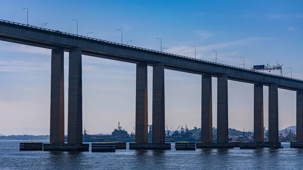 Presidente Costa Silva Bridge Közismert Nevén Rio Niteri Bridge Guanabara — Stock Fotó