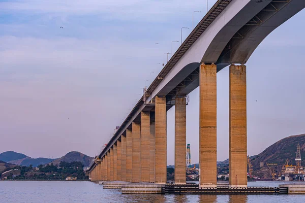 Presidente Costa Silva Bridge Közismert Nevén Rio Niteri Bridge Guanabara — Stock Fotó