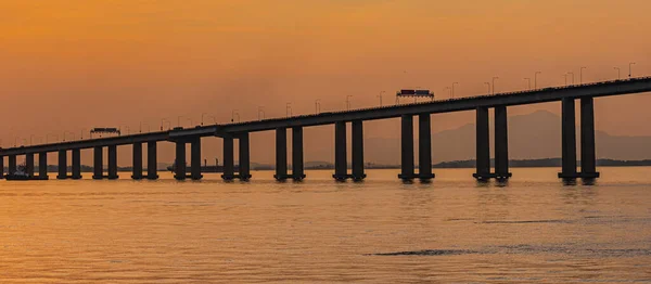 Presidente Costa Silva Bridge Közismert Nevén Rio Niteri Bridge Guanabara — Stock Fotó