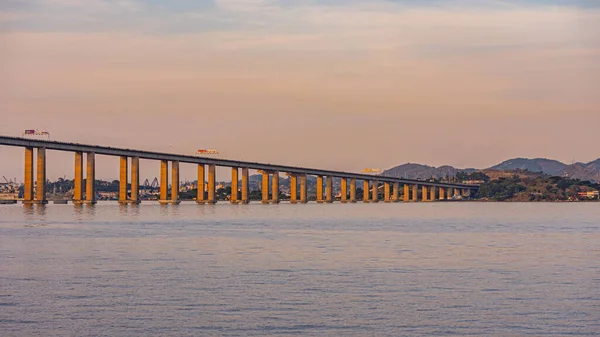 Başkan Costa Silva Köprüsü Halk Arasında Rio Niteri Köprüsü Olarak — Stok fotoğraf