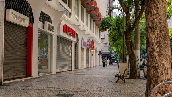 Niteroi Río Janeiro Brasil Circa 2020 Tiendas Cerradas Temporalmente Debido — Foto de Stock