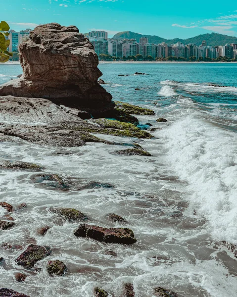 Image Rock Formations Stones Texture Sharpness Beach Day — Stock Photo, Image