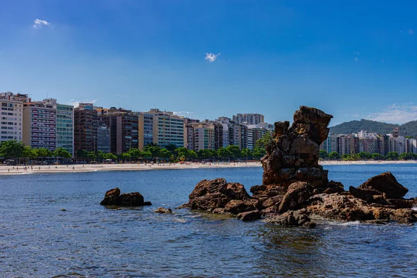 Niteroi Rio Janeiro Brasilien Circa 2021 Bild Von Felsformationen Steine — Stockfoto
