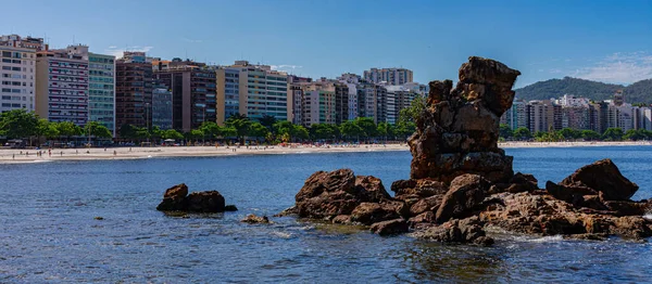 Niteroi Rio Janeiro Brasilien Circa 2021 Bild Von Felsformationen Steine — Stockfoto