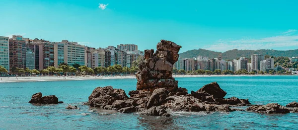 Niteroi Rio Janeiro Brazílie Circa 2021 Obrázek Skalních Útvarů Kamenů — Stock fotografie