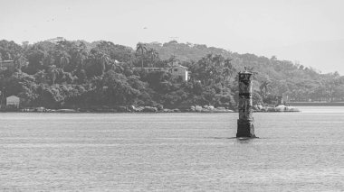 Rio de Janeiro, Brezilya - CIRCA 2021: Guanabara Körfezi manzarası, Rio de Janeiro, Güneydoğu Brezilya