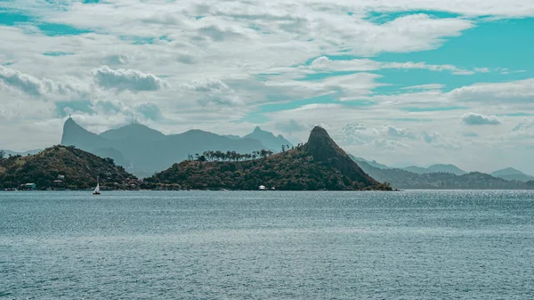 Rio Janeiro Brazília Circa 2021 Guanabara Öböl Tájképe Rio Janeiro — Stock Fotó