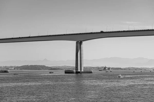 Başkan Costa Silva Köprüsü Guanabara Körfezi Üzerindeki Rio Niteroi Köprüsü — Stok fotoğraf