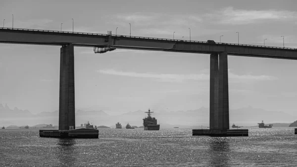 Başkan Costa Silva Köprüsü Guanabara Körfezi Üzerindeki Rio Niteroi Köprüsü — Stok fotoğraf