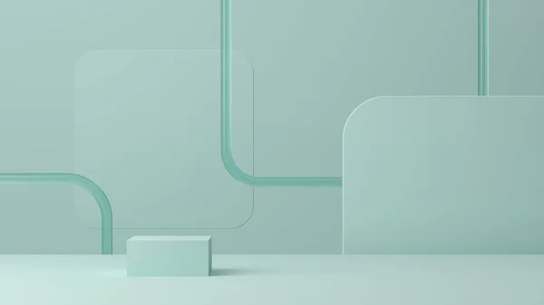 Abstrakter Hintergrund Mock Szene Mit Podium Geometrie Form Für Produktpräsentation — Stockfoto