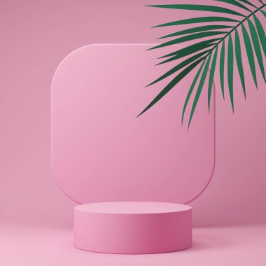 Soyut arkaplan, ürün gösterimi için podyum geometri şekilli sahneyi taklit et. 3B görüntüleme