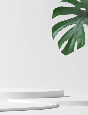 Marka ürün sunumu için soyut arkaplan minimal biçimi. Boş alanla sahneyi düzenle. 3d oluşturma