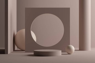 Ürün markalaştırma sunumu için soyut arkaplan minimal biçimi. Boş alanla sahneyi düzenle. 3d oluşturma
