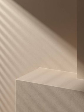 Ürün markalaştırma sunumu için soyut arkaplan minimal biçimi. Boş alanla sahneyi düzenle. 3d oluşturma