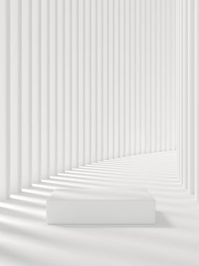 Ürün markalaştırma sunumu için soyut arkaplan minimal biçimi. Boş alanla sahneyi düzenle. 3d oluşturma
