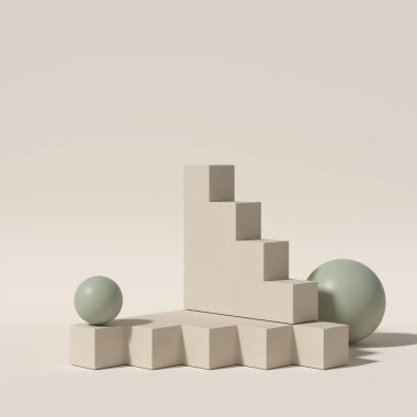Ürün markalaştırma sunumu için soyut arkaplan minimal biçimi. Boş alanla sahneyi düzenle. 3d oluşturma