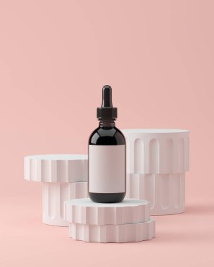 Ürün markalaştırma sunumu için soyut arkaplan minimal biçimi. Sahne oluşturun ve ürün için boş alan oluşturun. 3d oluşturma