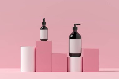 Ürün markalaştırma sunumu için soyut arkaplan minimal biçimi. Sahneyi ve boş alanı düzenle. 3d hazırlayıcı