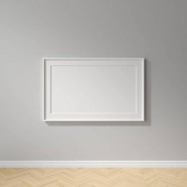 İskandinav iç mekanı. Duvar maketi yap ve uzayı kopyala. 3d oluşturma.