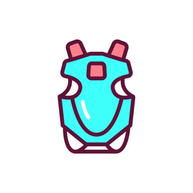 Bebek askısı renk çizgisi simgesi. İzole vektör ögesi.