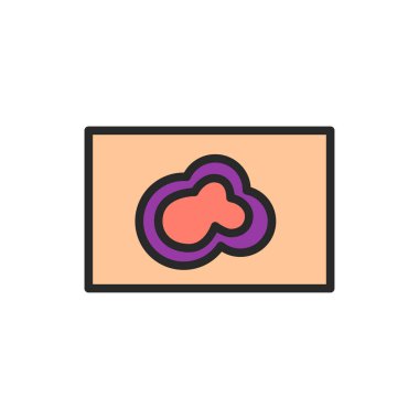 Morluk hastalığı renk çizgisi ikonu. İzole vektör ögesi.