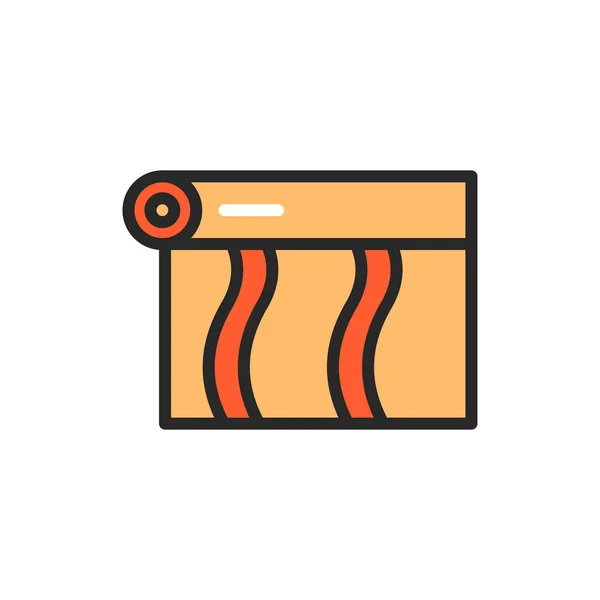 Roll wallpaper kleur lijn pictogram. Pictogram voor webpagina, mobiele app, promo. — Stockvector