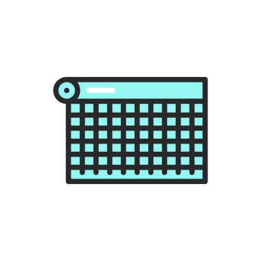 İnşaat ağı renk çizgisi simgesi. Web sayfası, mobil uygulama, tanıtım için resim grafiği.