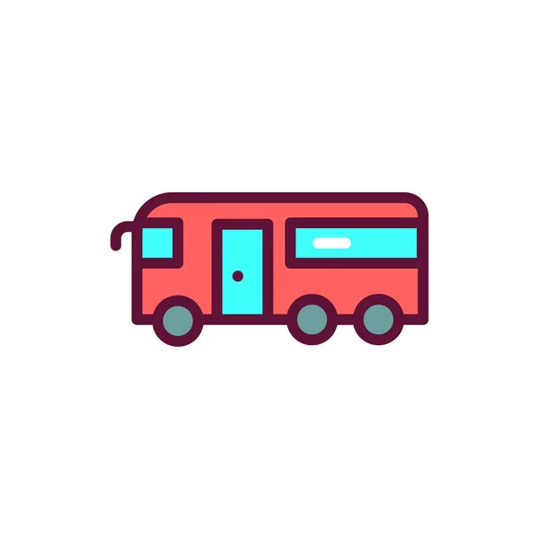 Transporte público icono de línea de color. Elemento vectorial aislado. — Archivo Imágenes Vectoriales