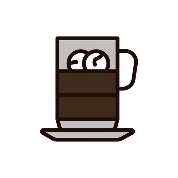 Buzlu kahve rengi ikonu. İzole vektör ögesi. — Stok Vektör