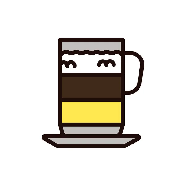 Raf Kaffee Farbe Linie Symbol. Isoliertes Vektorelement. — Stockvektor