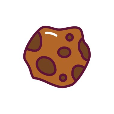 Asteroid renk çizgisi simgesi. Web sayfası, mobil uygulama, tanıtım için resim grafiği. 