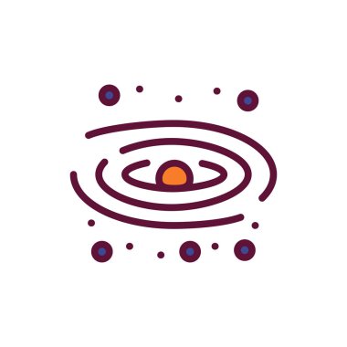 Galaksi renk çizgisi simgesi. Web sayfası, mobil uygulama, tanıtım için resim grafiği. 
