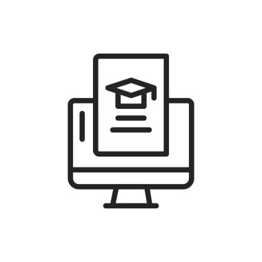 Rota materyali siyah çizgi simgesi. Vektör çizimi. Web sayfası, mobil uygulama, tanıtım için resim çizelgesi