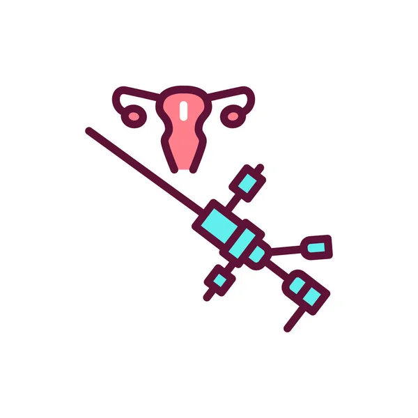 Colposcopy line icon. 웹 페이지를 위한 온라인 픽 토 그램. — 스톡 벡터