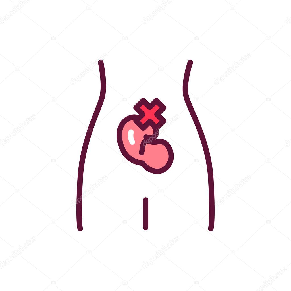 Infertility color line icon. Outline pictogram for web page.