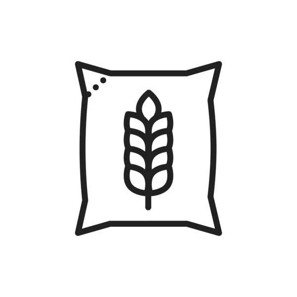 Значок цвета органической пшеничной муки. Пиктограмма контура для веб-страницы. — стоковый вектор