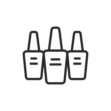 Tırnak cilası renk çizgisi simgesini parlatır. İzole vektör ögesi. 