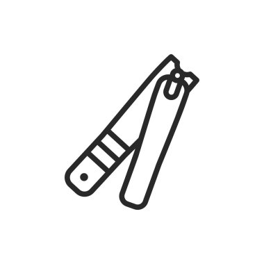 Kırpıcı renk çizgisi simgesi. İzole vektör ögesi. 