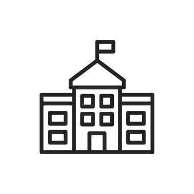 Okulun renk çizgisi simgesi oluşturuluyor. İzole vektör ögesi.