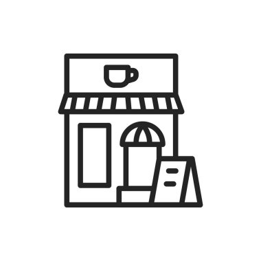 Kafe renk çizgisi simgesi. İzole vektör ögesi.