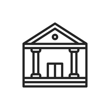 Hükümetin renk çizgisi simgesi oluşturuluyor. İzole vektör ögesi.