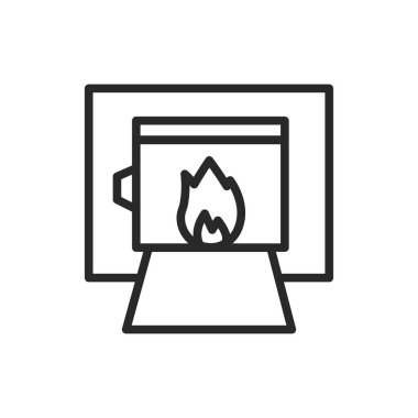 Krematoryum renk çizgisi simgesi. İzole vektör ögesi.