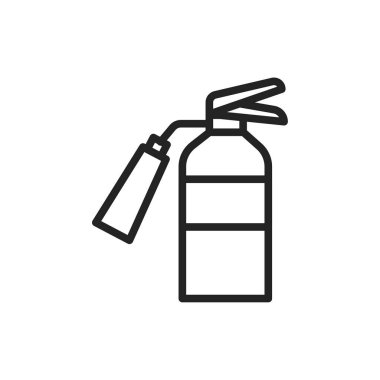 İtfaiye renkli çizgi ikonu. İzole vektör ögesi.