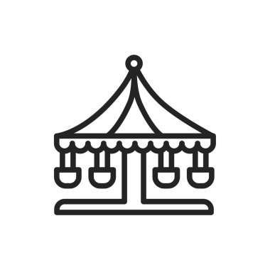 Kamu atlıkarınca renk çizgisi simgesi. İzole vektör ögesi.