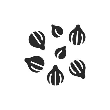Coriander black glyph icon. Spices, seasoning. Vector illustration