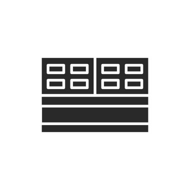 Köpüklü alçı taşı blok renk çizgisi simgesi. Web sayfası, mobil uygulama, tanıtım için resim grafiği. 