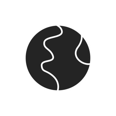 Mars gezegeni renk çizgisi simgesi. Web sayfası, mobil uygulama, tanıtım için resim grafiği. 