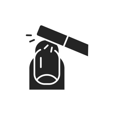 Tırnak testeresi renk çizgisi simgesi. İzole vektör ögesi.