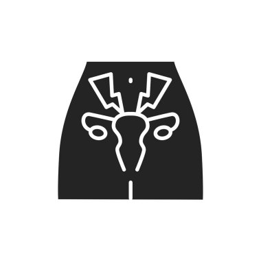 Üreme sistemi hastalıkları çizgi simgesi. İzole vektör ögesi.